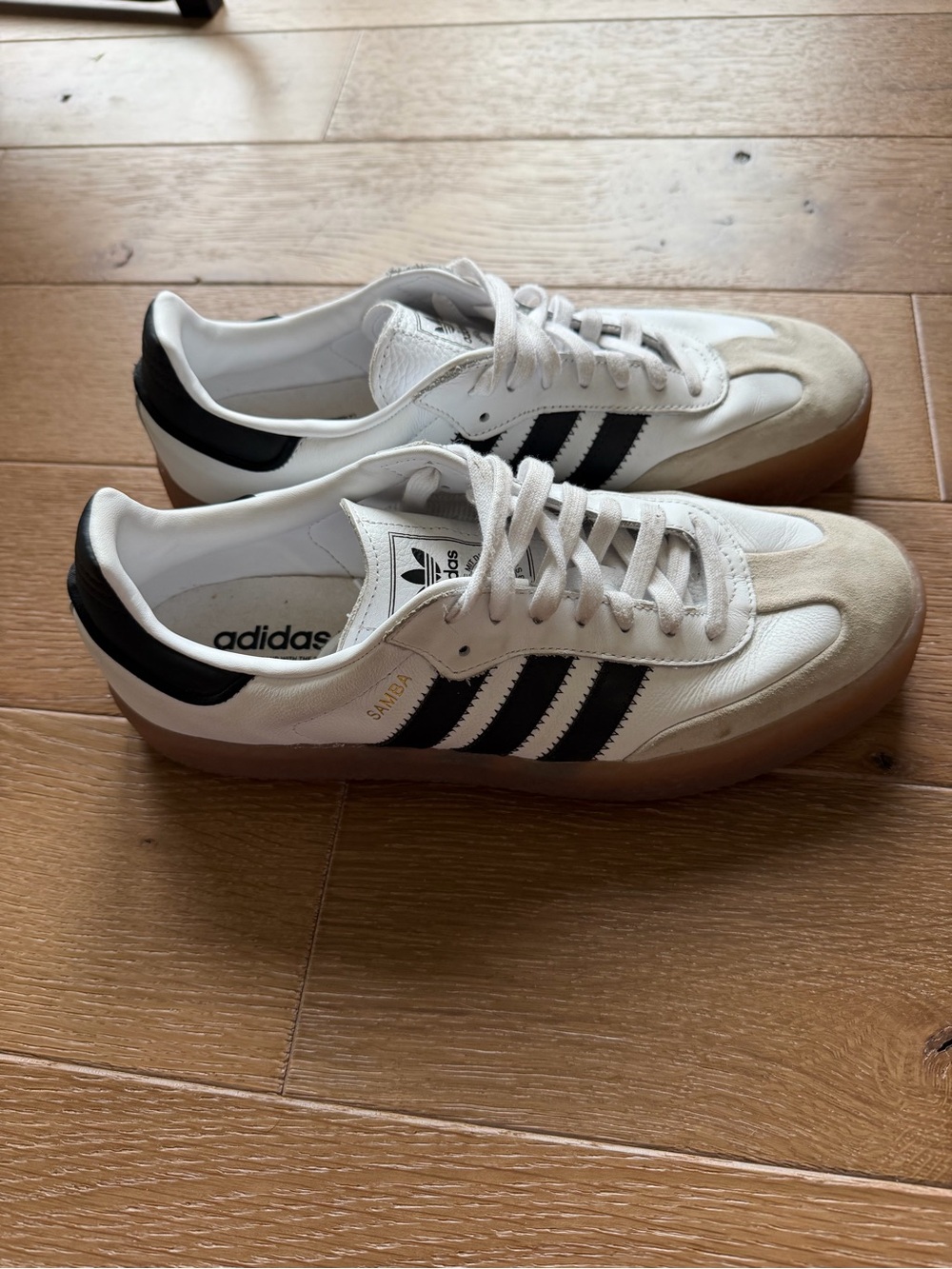 adidas Samba Men’s White, Black & Gum Low-Top Sneakers